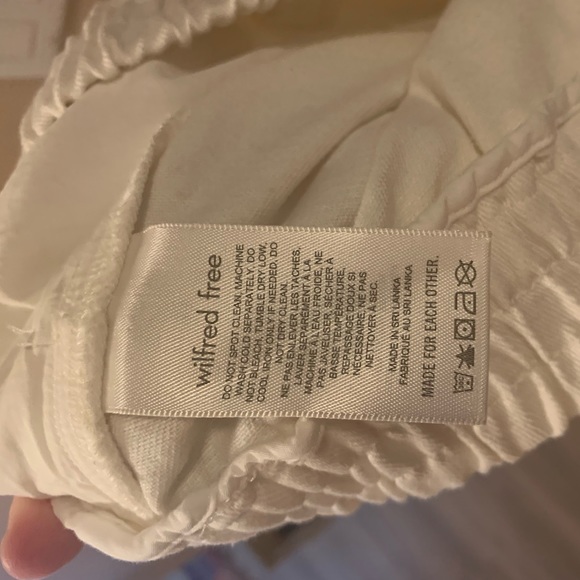 Aritzia Wilfred White Linen Twill Pants NWOT - Picture 10 of 13